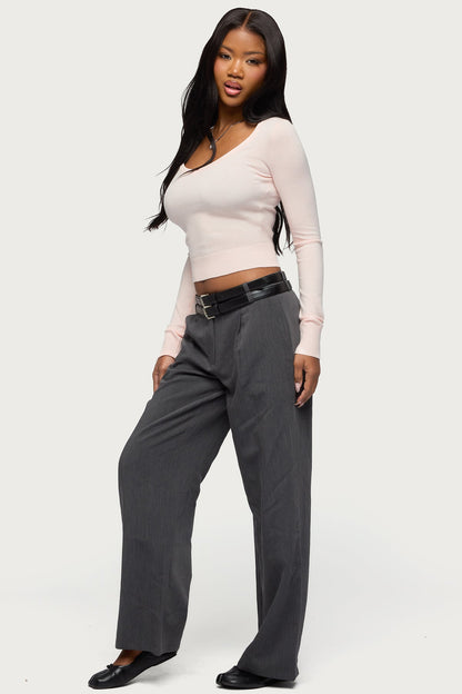 Mercedes Knitted V Neck Top