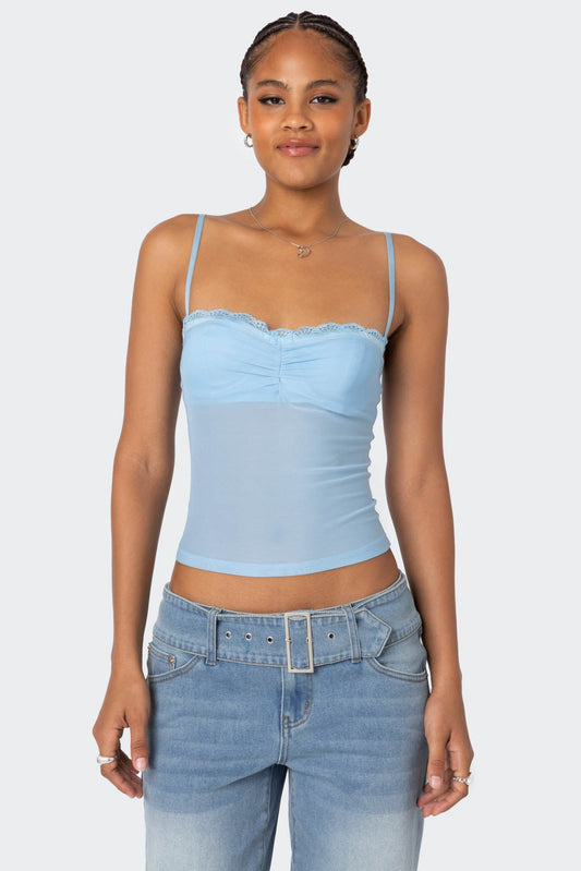 Elina Sheer Mesh Bra Top