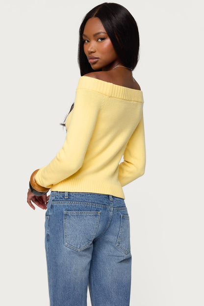 Elona Off Shoulder Knit Top