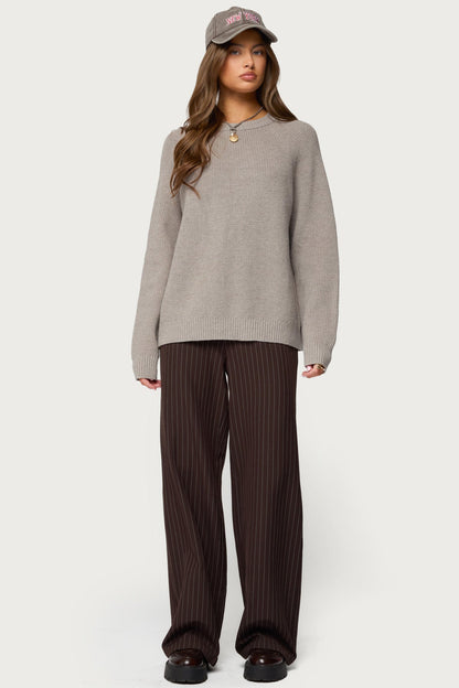 Lavonne Oversized Knit Raglan Sweater
