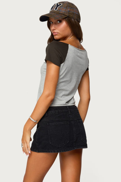 Liva Contrast Raglan T Shirt