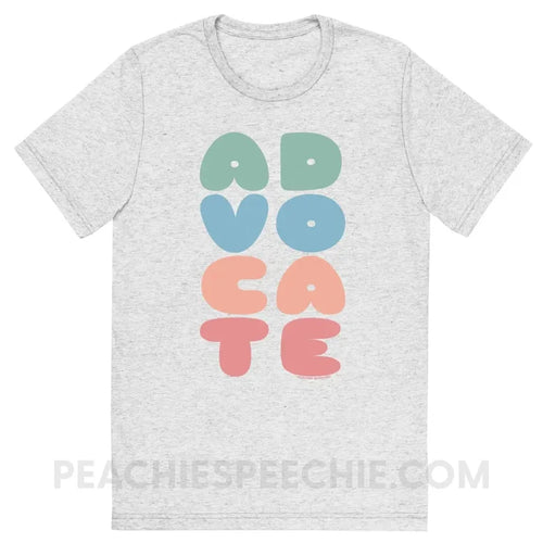 Advocate Tri-Blend Tee - White Fleck Triblend / XS - peachiespeechie.com