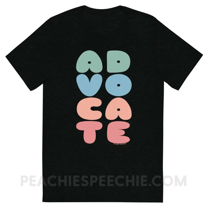 Advocate Tri-Blend Tee - Solid Black Triblend / XS - peachiespeechie.com