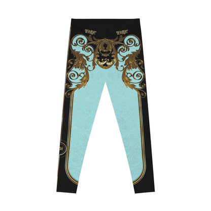 Aqua Baroque Leggings Women Decorative Leggings Spandex Casual Leggings Best Gift Women Lounge Wear | 104922