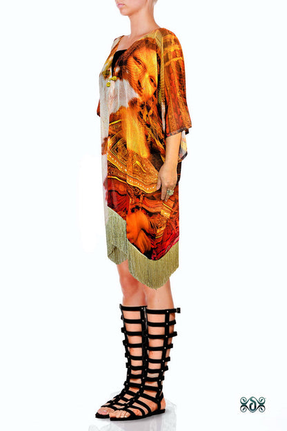 ART CLASSIQUE The Mona Lisa Print Devarshy Short Kimono Jacket - 1079A