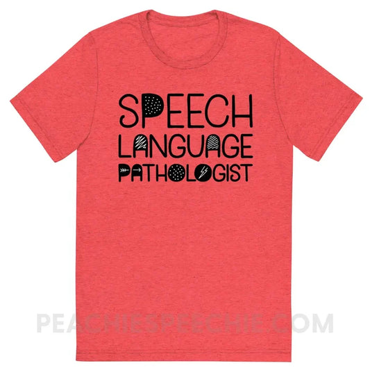 Blackout SLP Tri-Blend Tee - Red Triblend / S - peachiespeechie.com