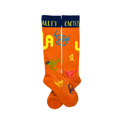 Cactus Alley-Moo Cactus Orange Performance Boot Socks