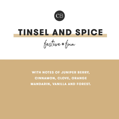 CAPRI BLUE - Tinsel & Spice Glimmer Signature Candle, 19 oz