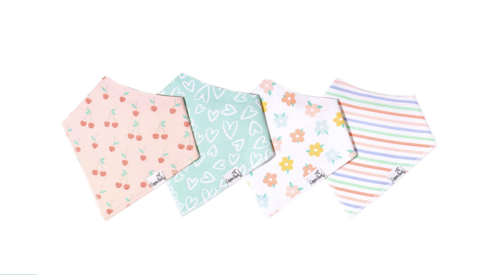 Cheery Bandana Bib Set Copper Pearl