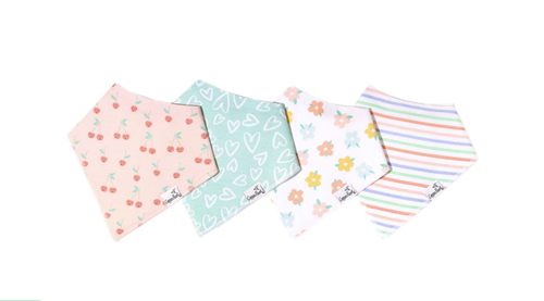 Cheery Bandana Bib Set Copper Pearl