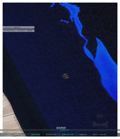 Deep Blue Rose Area Rug, Available in 3 sizes |10003A