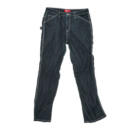 Dickies Women's High Waisted Carpenter Jeans - 7/28, Medium - Army & Outdoors - Jeans