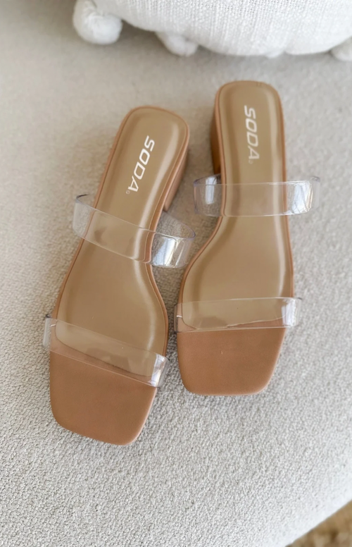 Double Clear Strap Heels
