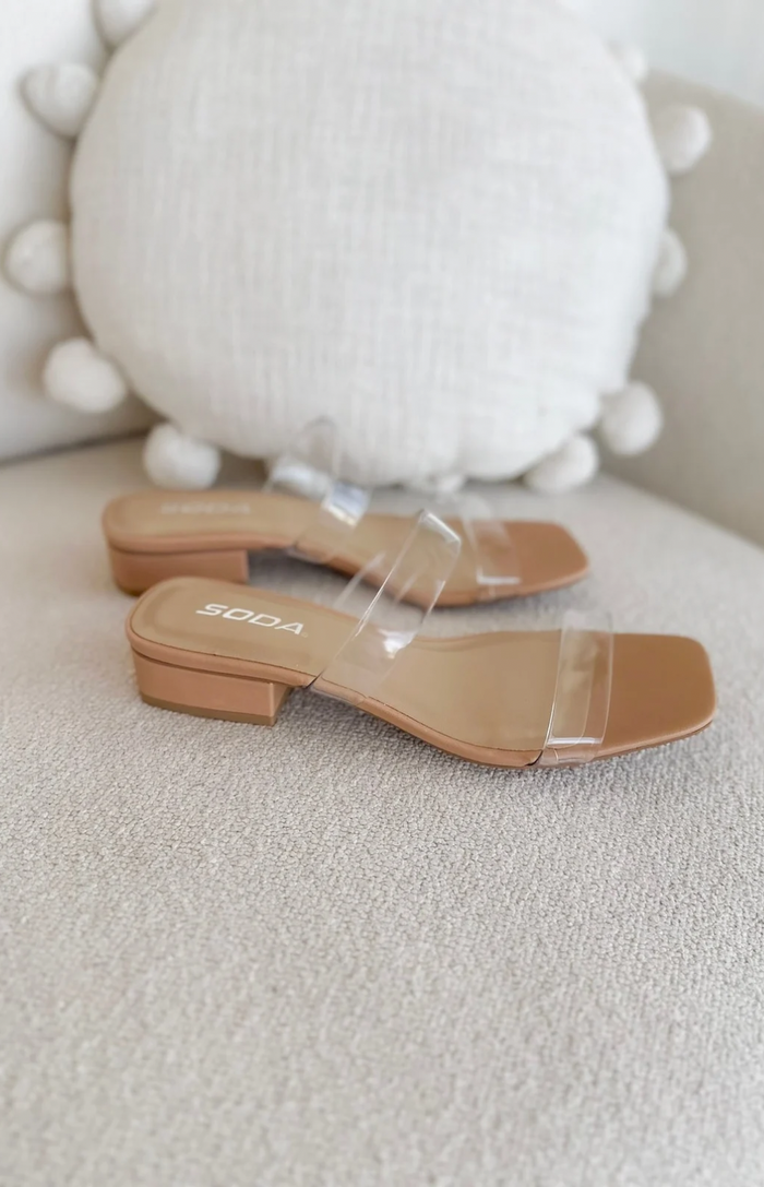 Double Clear Strap Heels