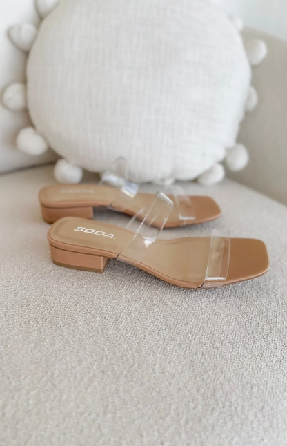 Double Clear Strap Heels