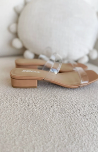 Double Clear Strap Heels