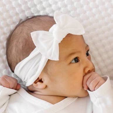 BABY BLING - Itty Bitty Knot Small Soft Nylon Bow Headband