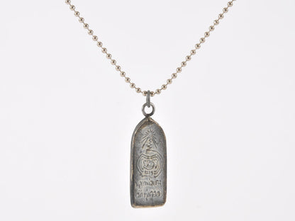 Finished Jewelry-Walking Buddha-Old Patina-Nickel Silver Ball Chain Necklace-24 Inches Tamara Scott Designs