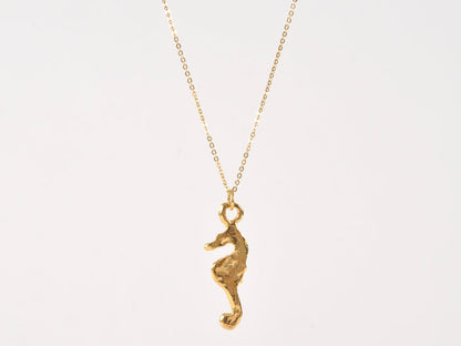 Finished Jewelry-Seahorse Gold Charm Necklace-18 Inches Tamara Scott Designs