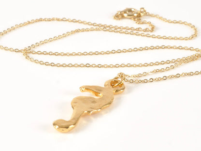Finished Jewelry-Seahorse Gold Charm Necklace-18 Inches Tamara Scott Designs
