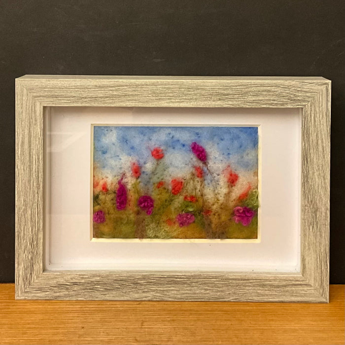 "Flower Patch" Hand Felted Landscape