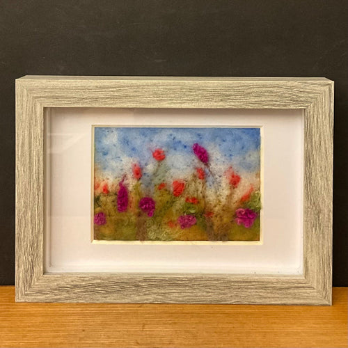 "Flower Patch" Hand Felted Landscape
