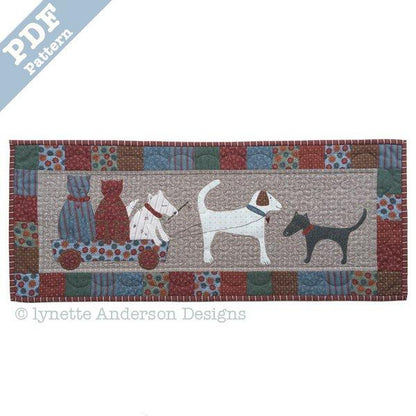 Fur Babies at Play Tablerunner by Lynette Anderson