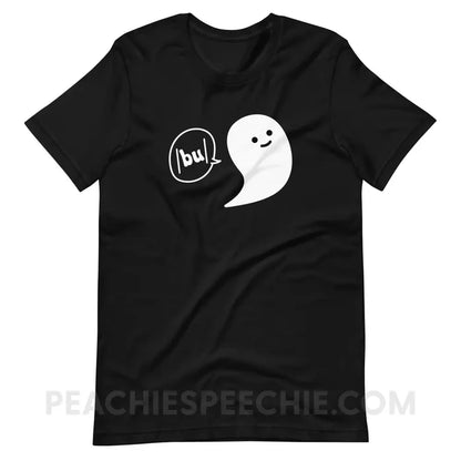 Ghosty Says /bu/ Premium Soft Tee - Black / XS - peachiespeechie.com