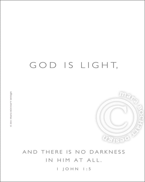 God Is Light - frameable print