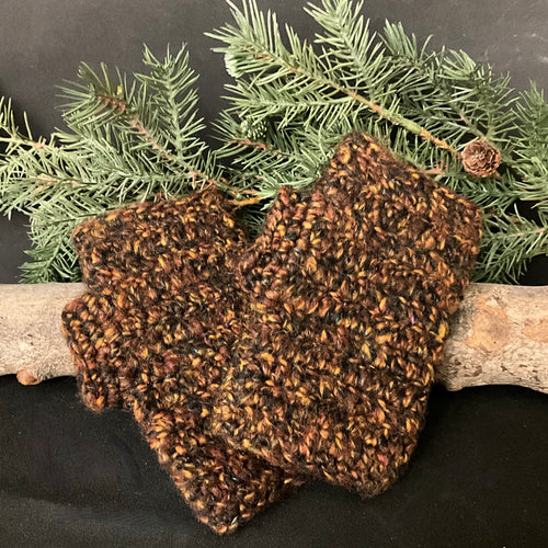 Hand Crochet Wrist Warmer in Browns