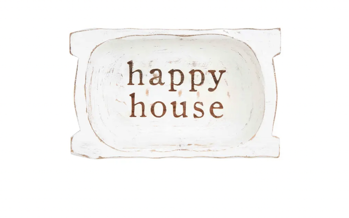 Happy House Dough Bowl Plaque