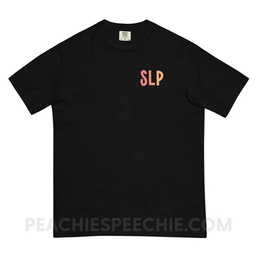 I am a… School Based SLP Comfort Colors Tee - Black / S - peachiespeechie.com