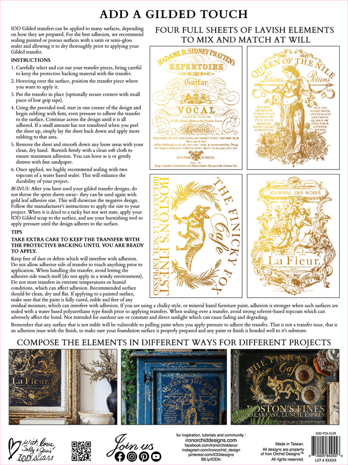 IOD Decor Foil Transfer Curated Signage 12x16" Pad by Iron Orchid Designs SALE!