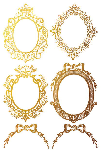 IOD Decor Foil Transfer Petits Ornements 8X12" 8 Sheets Pad by Iron Orchid Designs Petit Ornaments