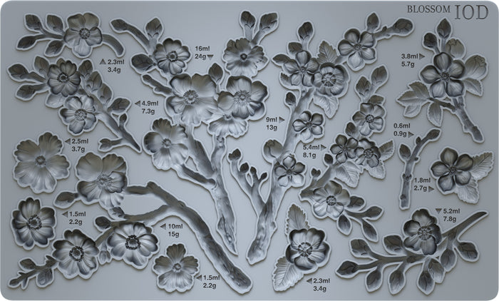 IOD Decor Mould Blossom 6x10" by Iron Orchid Designs