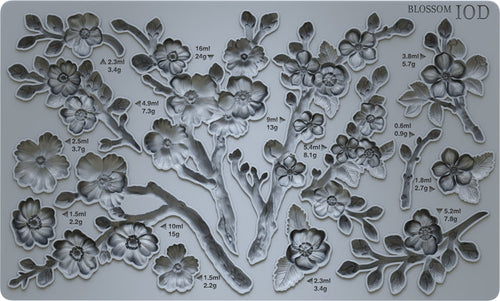 IOD Decor Mould Blossom 6x10" by Iron Orchid Designs