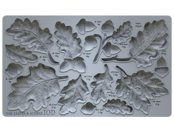 IOD Decor Mould Oak Leaves & Acorns by Iron Orchid Designs