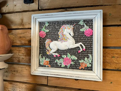 IOD Decor Mould Unicorns 6x10" by Iron Orchid Designs
