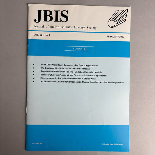 JBIS Journal of the British Interplanetary Society February 2009 Vol 62 No 2 - NextStage Vintage