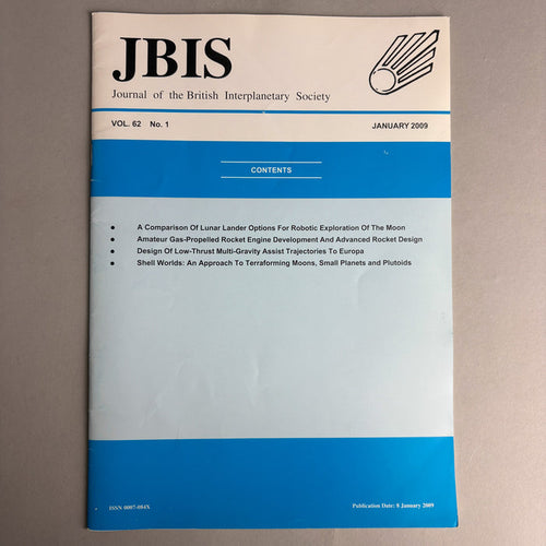 JBIS Journal of the British Interplanetary Society January 2009 Vol 62 No 1 - NextStage Vintage