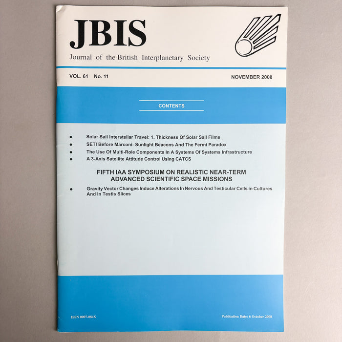 JBIS Journal of the British Interplanetary Society November 2008 Vol 61 No 11 - NextStage Vintage