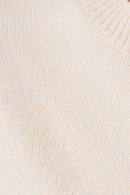 Lara Knit Cardigan With Scarf - Ivory