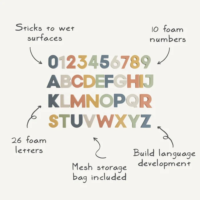 Letters & Numbers Bath Set