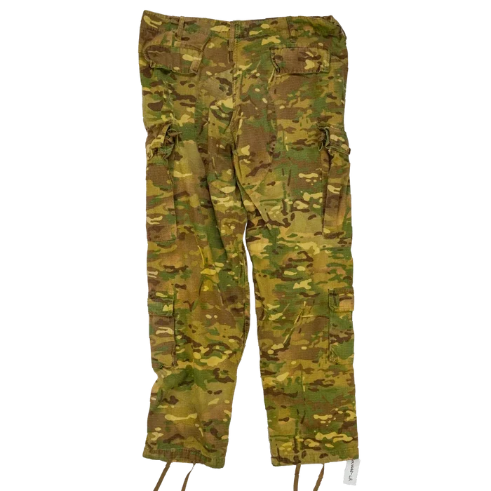 Multi Camo ACU Cut Yellow Dyed Trousers - Film Production Used - Combat Trousers