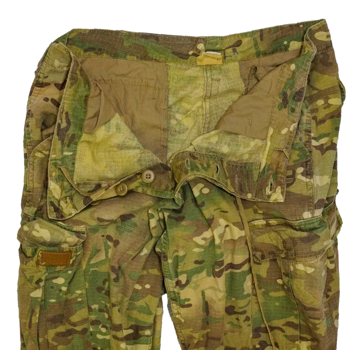 Multi Camo ACU Cut Yellow Dyed Trousers - Film Production Used - Combat Trousers