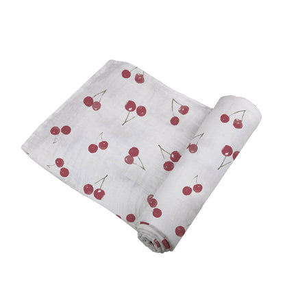BABY - Sweetheart Cherry Bamboo Swaddle