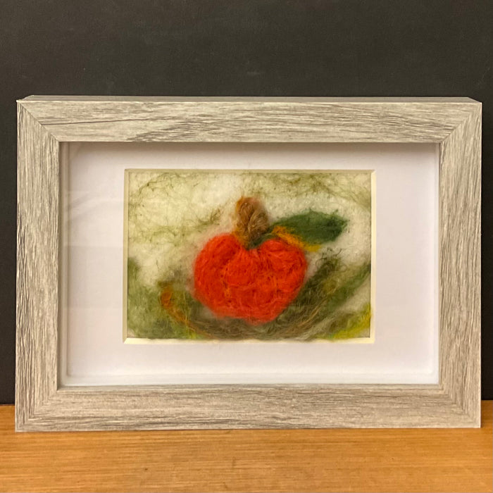 "Pumpkin" Hand Felted Painting