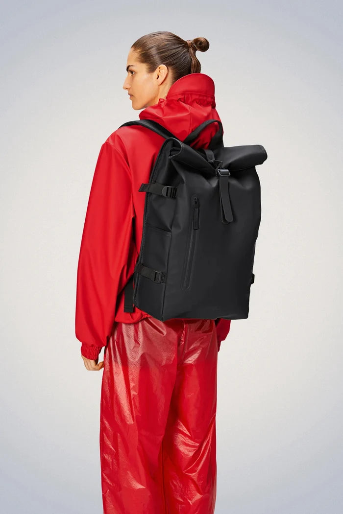 Rains – Rolltop Rucksack Large - Black-Accessoires-14590