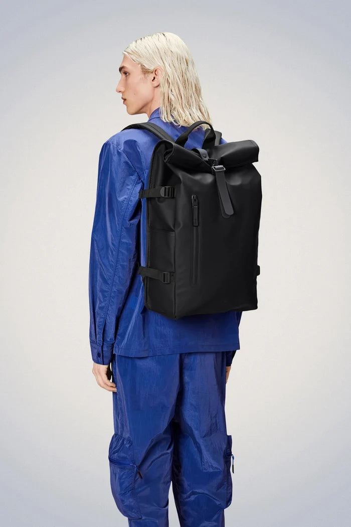 Rains – Rolltop Rucksack Large - Black-Accessoires-14590