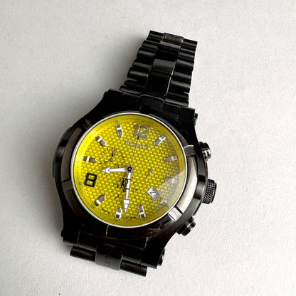 Renato Swiss Ronda 5040.D Chronograph Yellow Carbon Fiber LE 13/50 Black Watch - NextStage Vintage